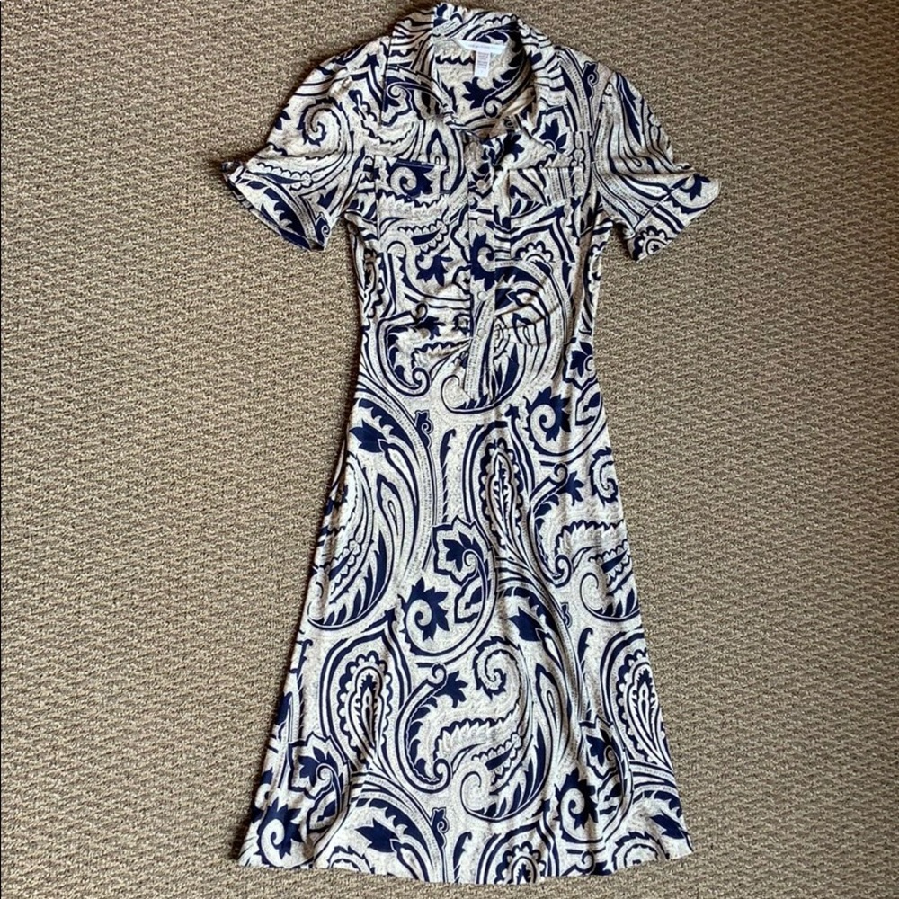 Diane Von Furstenburg Silk Paisley Dress